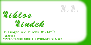 miklos mindek business card